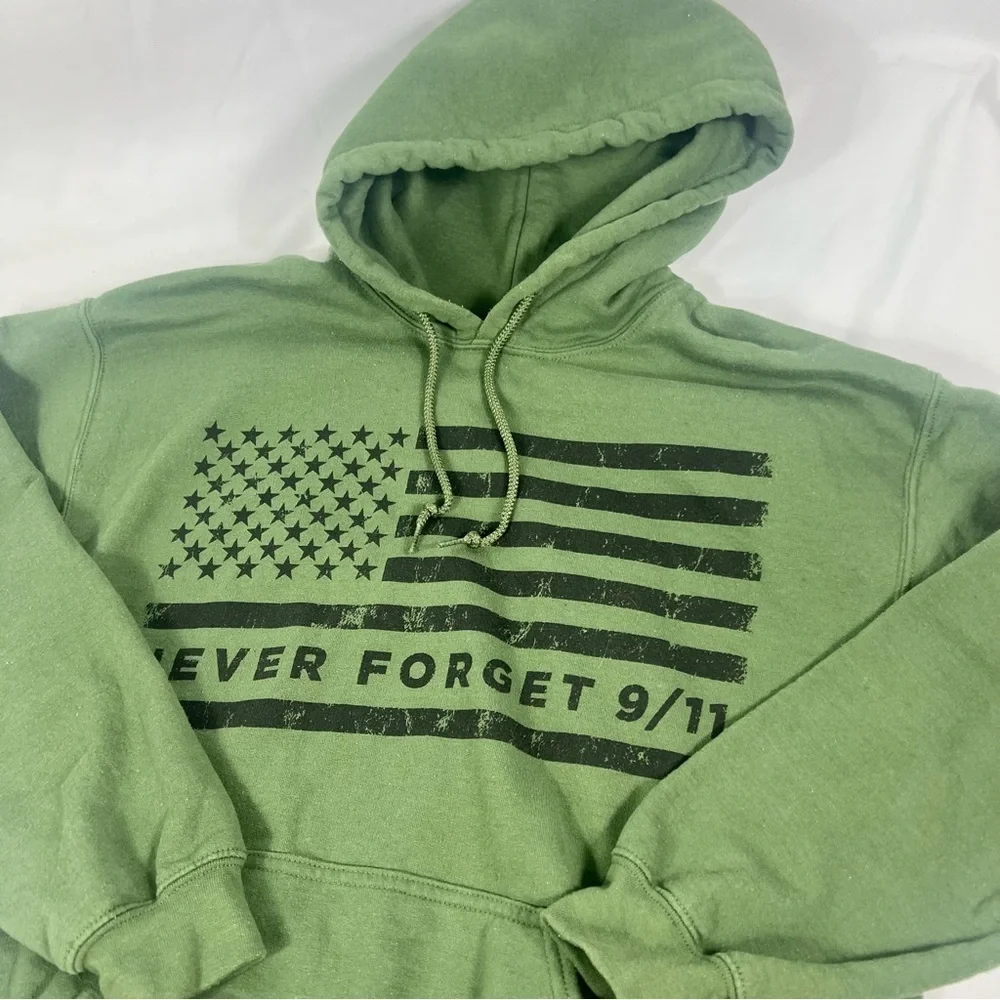 Patriotic Hunter Green 9/11 Hoodie